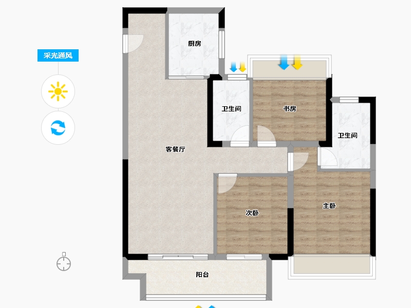 江苏省-常州市-新城熙隽-91.99-户型库-采光通风