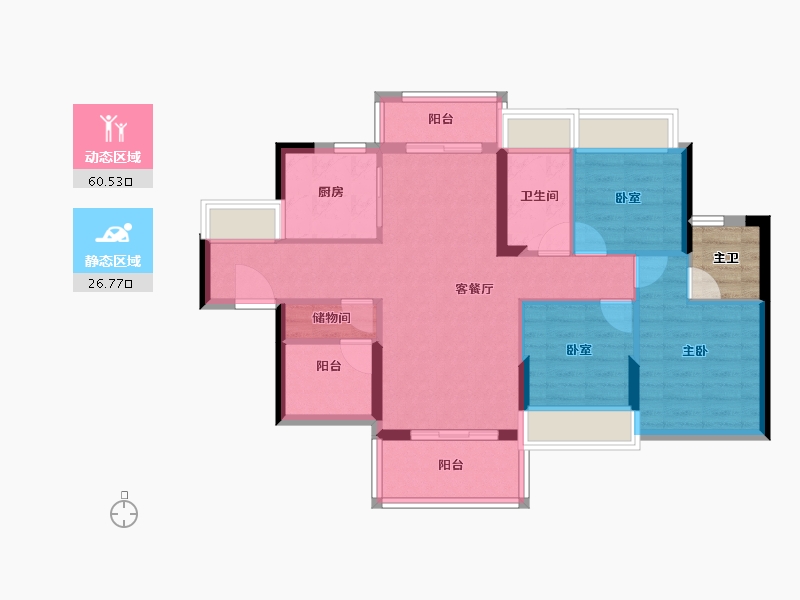 广东省-佛山市-信业悦容台-80.81-户型库-动静分区