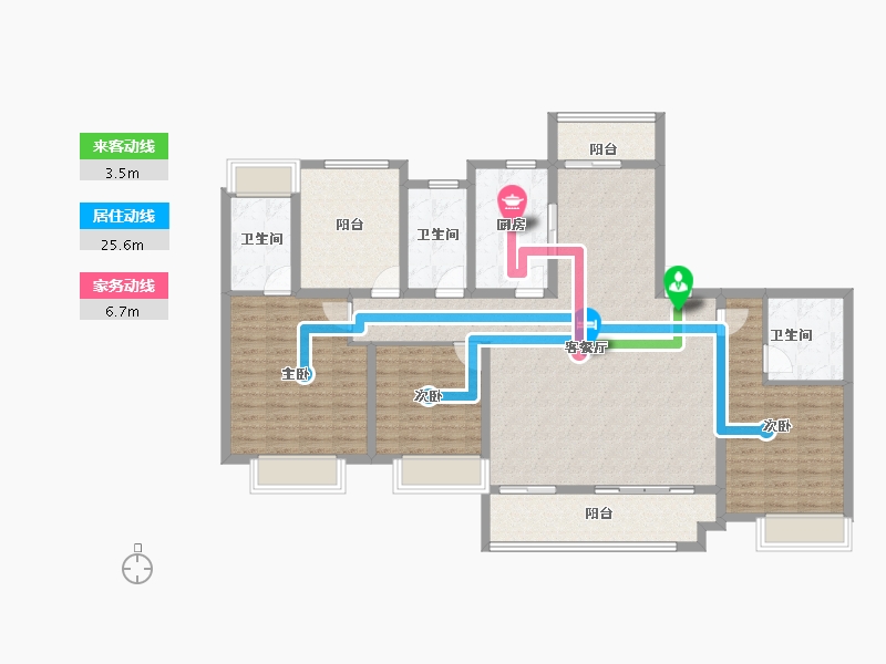 湖南省-长沙市-环球融创会展上东区-137.71-户型库-动静线