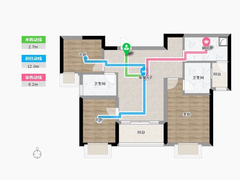 贵州省-贵阳市-贵阳恒大观山学府-69.08-户型库-动静线