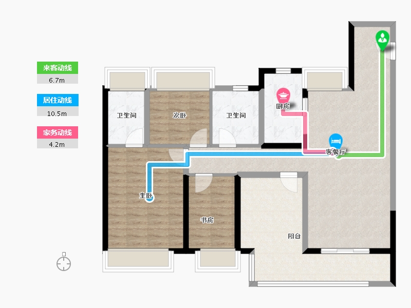 湖南省-长沙市-环球融创会展上东区-102.55-户型库-动静线