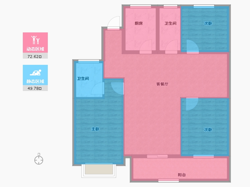 湖北省-武汉市-全景外滩二期-111.14-户型库-动静分区