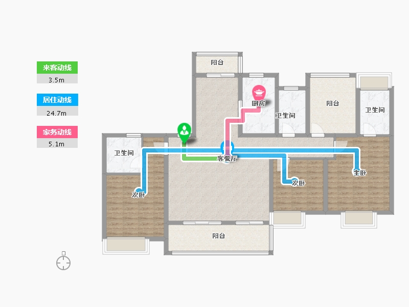 湖南省-长沙市-环球融创会展上东区-137.52-户型库-动静线