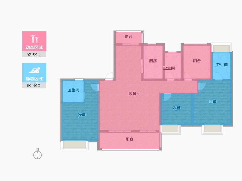 湖南省-长沙市-环球融创会展上东区-137.52-户型库-动静分区