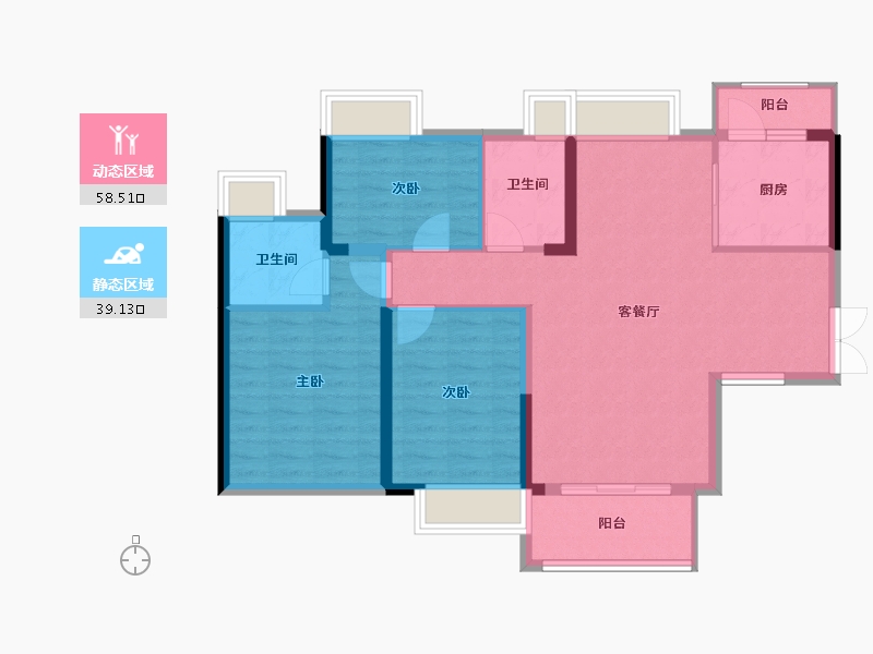 广东省-东莞市-紫云壹号-87.77-户型库-动静分区