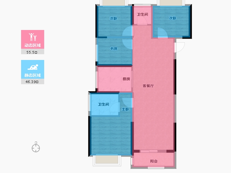 湖北省-武汉市-武汉诺德逸园-91.21-户型库-动静分区