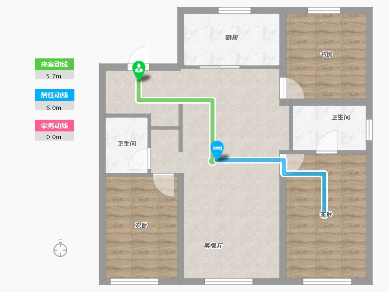 辽宁省-沈阳市-万科浑南新都心-84.03-户型库-动静线