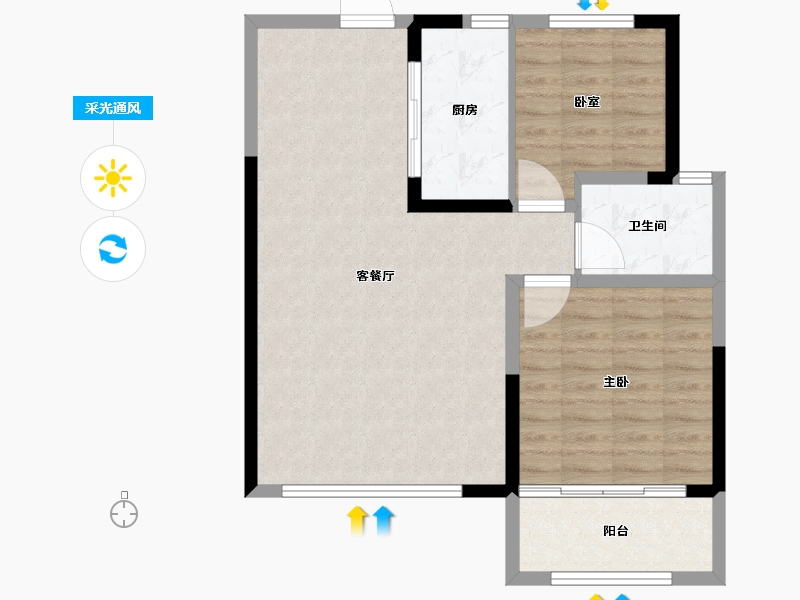 山东省-潍坊市-创投·潍州金谷-76.00-户型库-采光通风