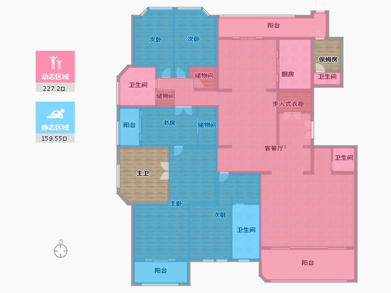 上海-上海市-云锦东方三期-381.59-户型库-动静分区