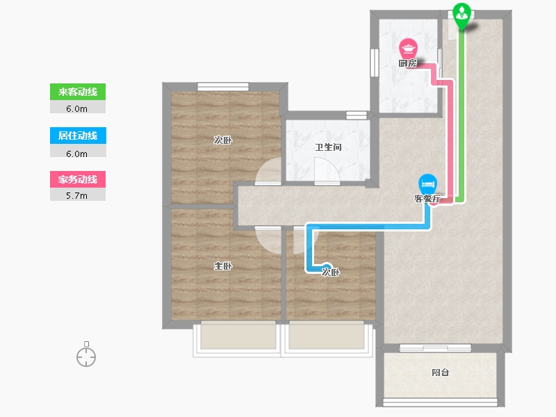 湖南省-长沙市-金地艺境-77.37-户型库-动静线