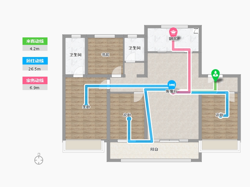 山东省-淄博市-中南淄江府-114.00-户型库-动静线