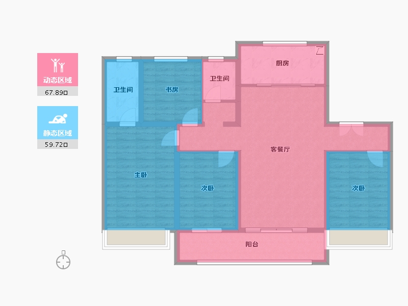 山东省-淄博市-中南淄江府-114.00-户型库-动静分区