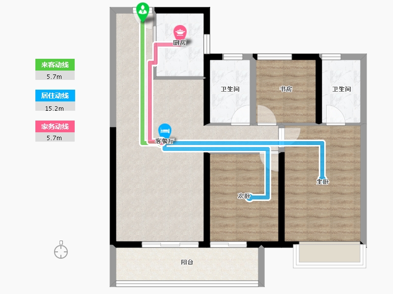 湖南省-长沙市-环球融创会展上东区-87.30-户型库-动静线