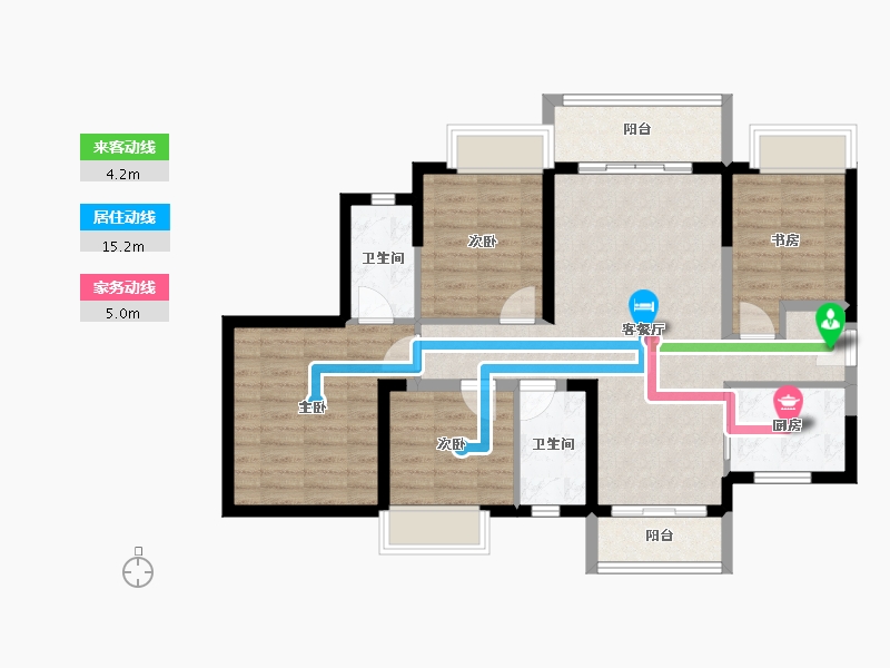 广东省-东莞市-三盈·新壹城-90.95-户型库-动静线