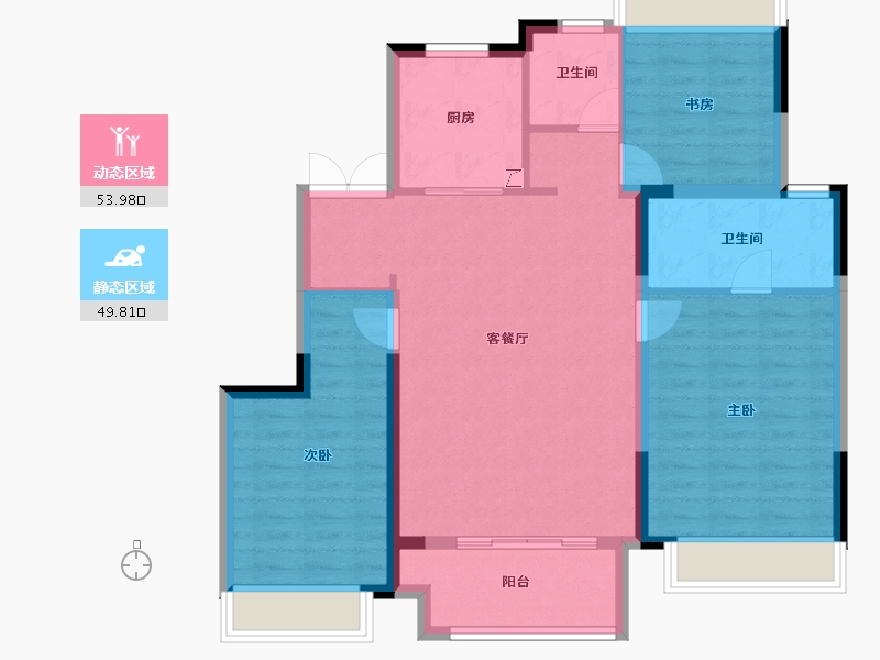 江苏省-常州市-新城熙隽-93.60-户型库-动静分区