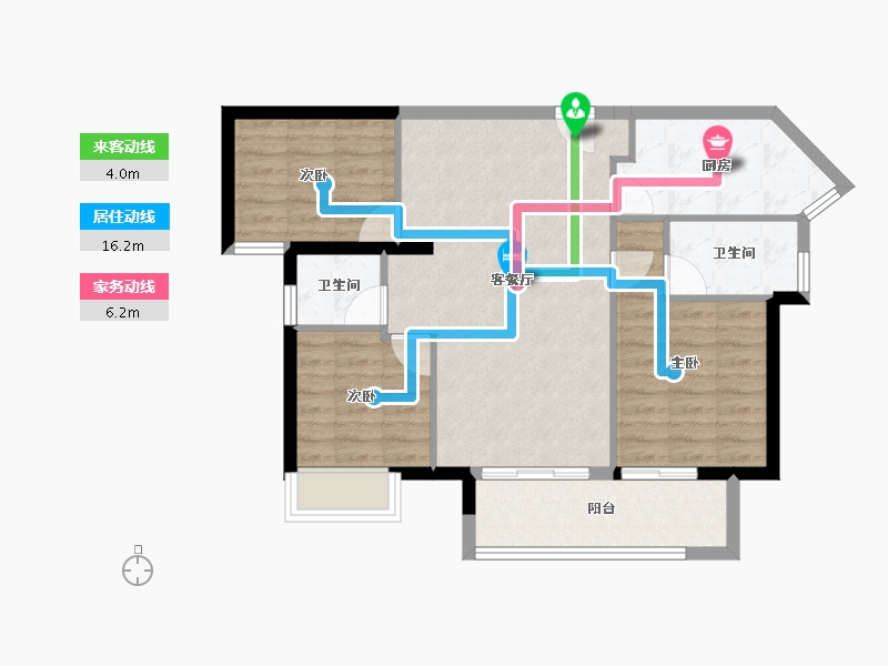 广东省-珠海市-九洲(保利天和）-76.02-户型库-动静线