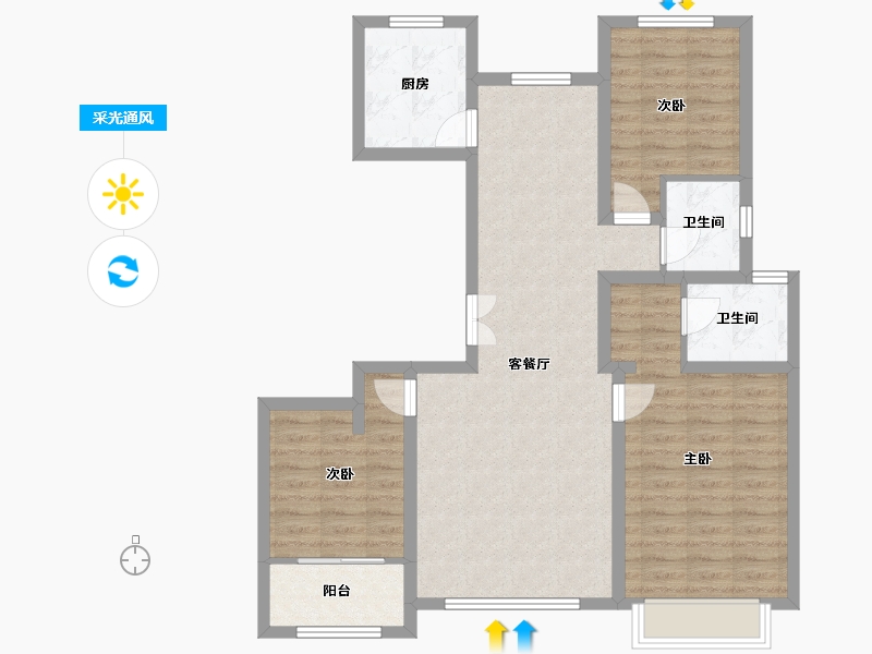 河北省-邯郸市-城市主人-100.00-户型库-采光通风