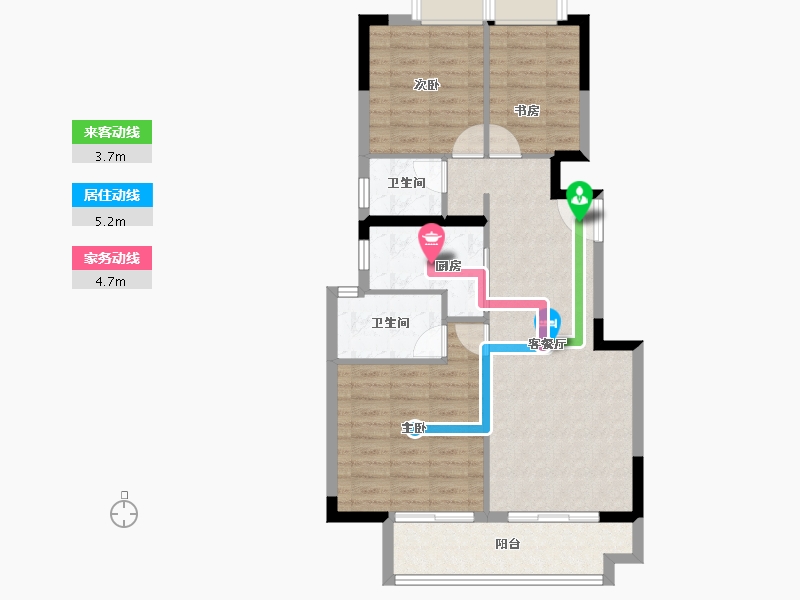 湖北省-武汉市-景瑞清能江南悦-78.34-户型库-动静线