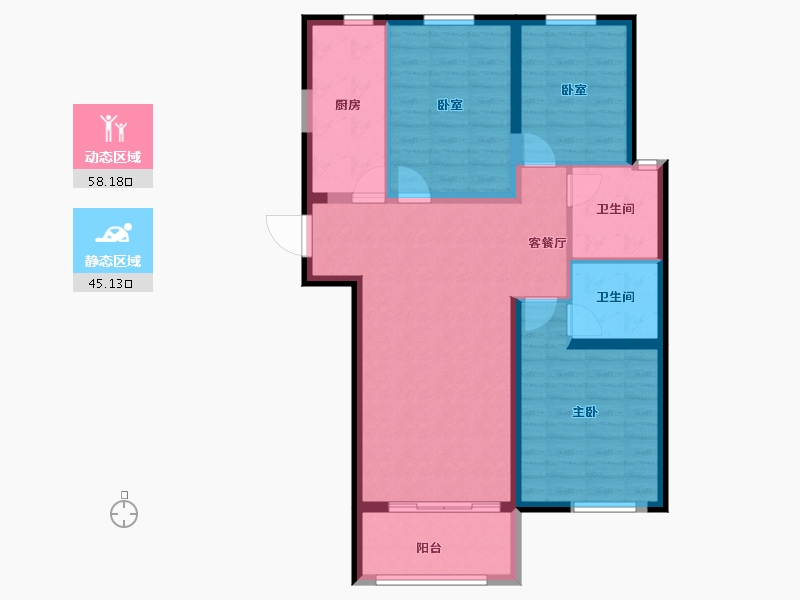 湖北省-武汉市-正商书香华府-93.02-户型库-动静分区