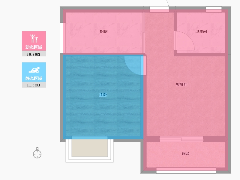 湖北省-武汉市-天池雅园-36.30-户型库-动静分区