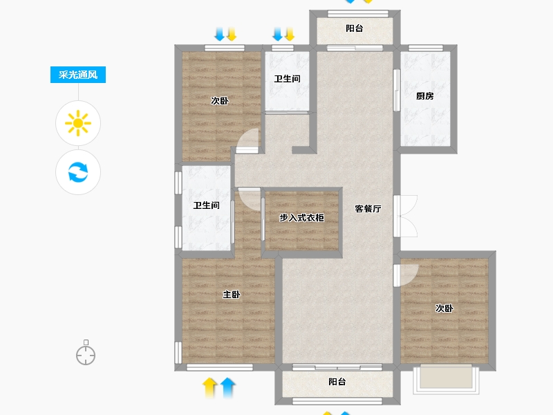 河北省-保定市-尧都瑞府-108.38-户型库-采光通风