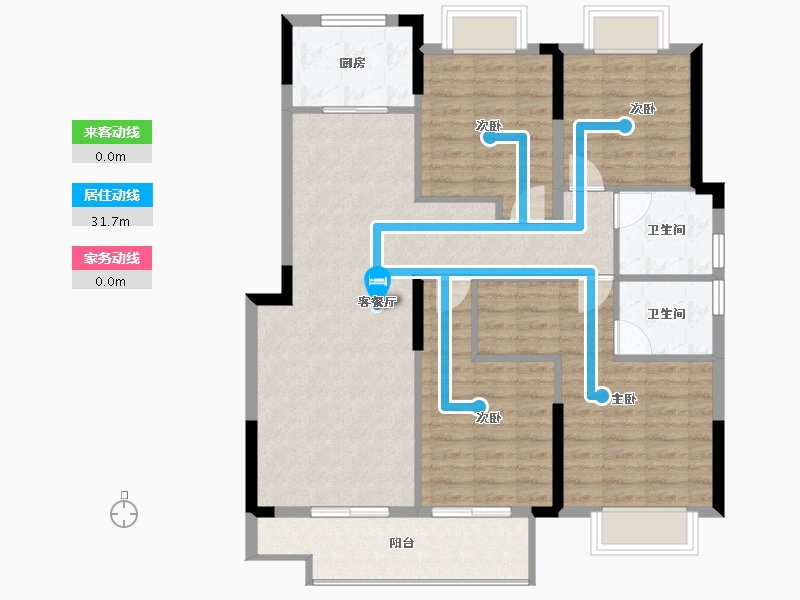 湖北省-武汉市-融侨方圆-101.57-户型库-动静线