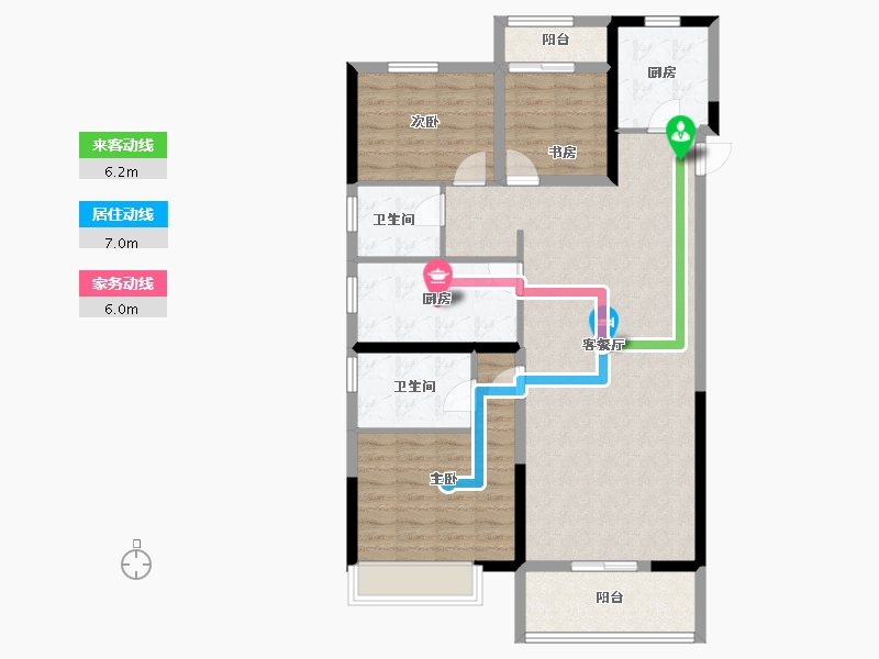 湖北省-武汉市-五矿万境水岸-104.30-户型库-动静线