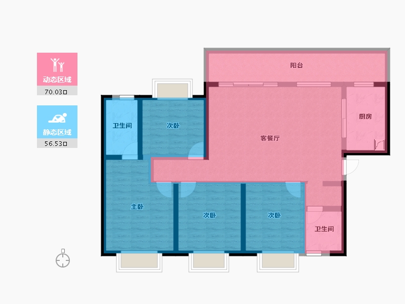 湖南省-长沙市-万润·滨江天著-113.06-户型库-动静分区