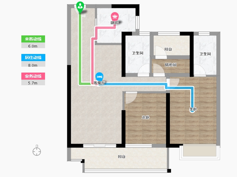 湖南省-长沙市-澳海文澜府-84.02-户型库-动静线