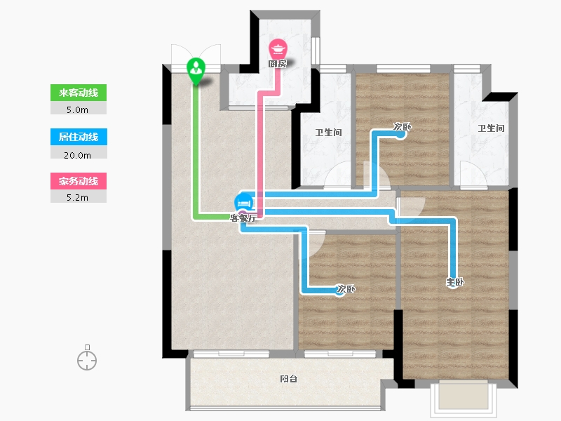 湖北省-武汉市-融侨方圆-86.48-户型库-动静线