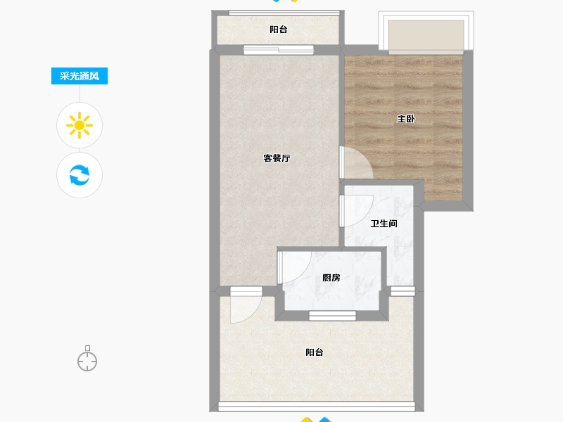 湖北省-武汉市-天池雅园-45.47-户型库-采光通风