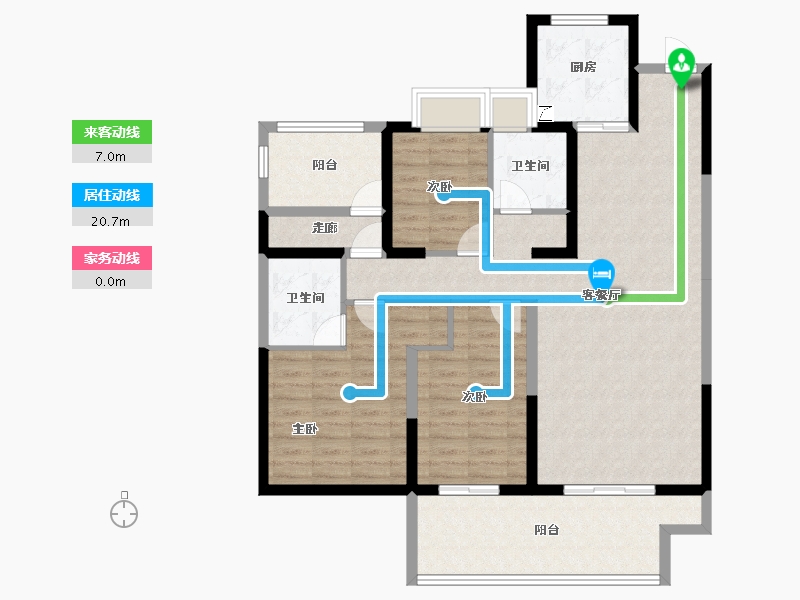 江苏省-镇江市-海伦堡协信峰汇苑·悦邻-111.21-户型库-动静线