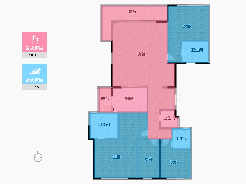 湖北省-武汉市-联投中心-219.48-户型库-动静分区