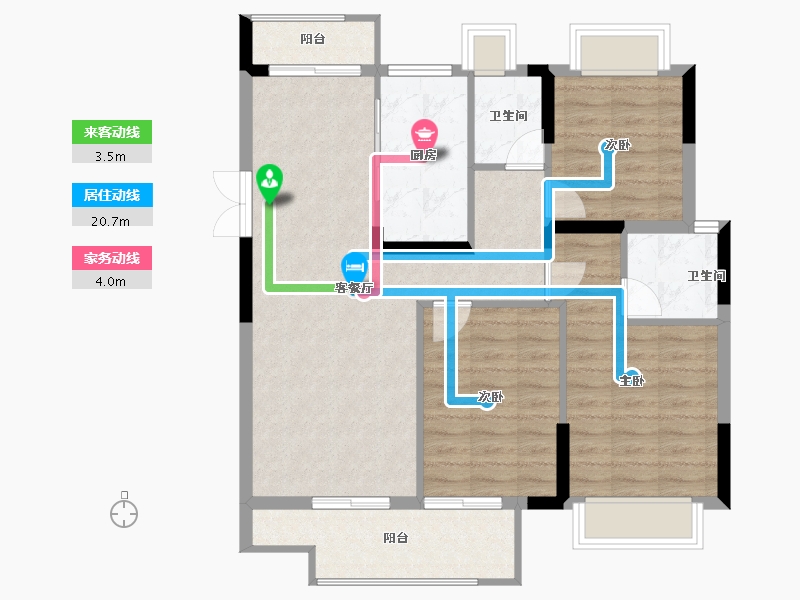 湖北省-武汉市-融侨方圆-88.48-户型库-动静线