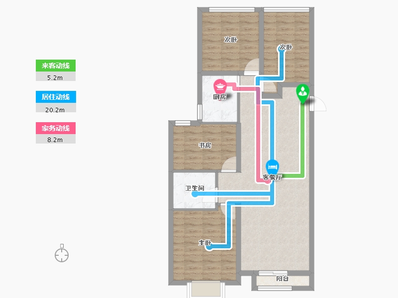 山西省-太原市-纳丹堡-85.18-户型库-动静线