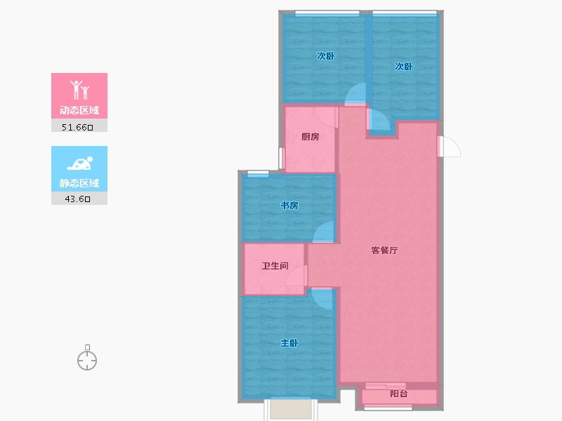 山西省-太原市-纳丹堡-85.18-户型库-动静分区