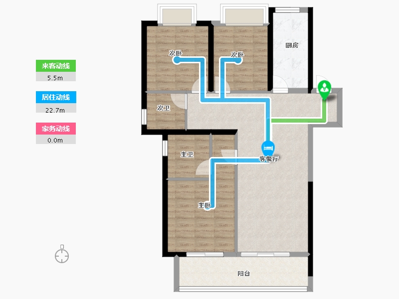 湖南省-长沙市-长沙融创城-93.60-户型库-动静线