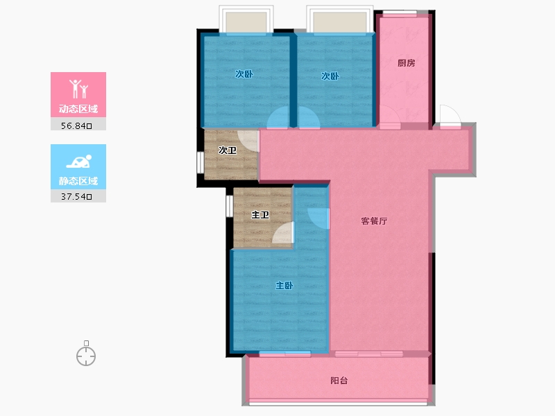 湖南省-长沙市-长沙融创城-93.60-户型库-动静分区