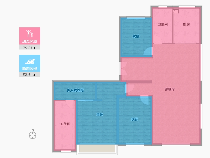 辽宁省-沈阳市-龙湖·天奕-118.77-户型库-动静分区