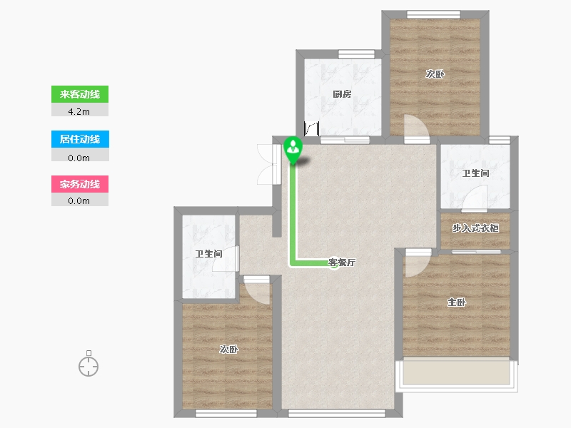 辽宁省-沈阳市-龙湖·天奕-81.19-户型库-动静线