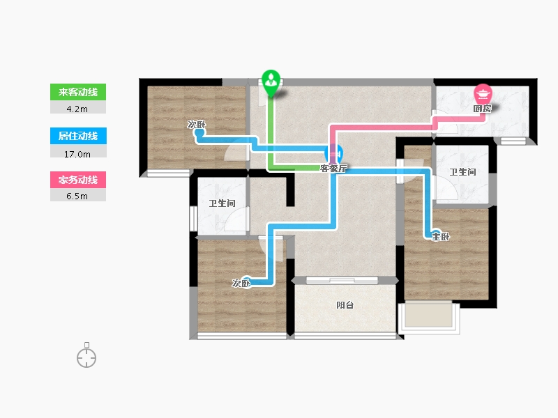 福建省-厦门市-宝龙旭辉城-71.21-户型库-动静线