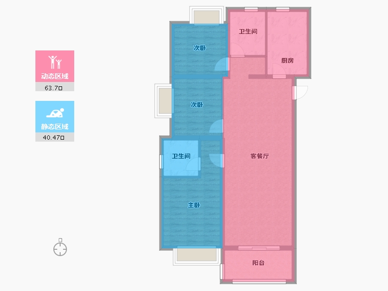 湖北省-武汉市-建发金茂玺悦-93.60-户型库-动静分区