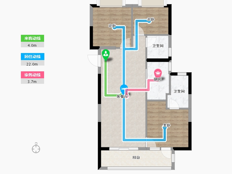 湖北省-武汉市-景瑞清能江南悦-76.90-户型库-动静线