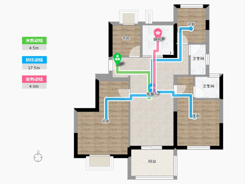 福建省-厦门市-厦门远洋风景-76.80-户型库-动静线