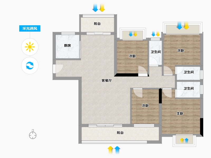 广东省-梅州市-安置区-112.24-户型库-采光通风