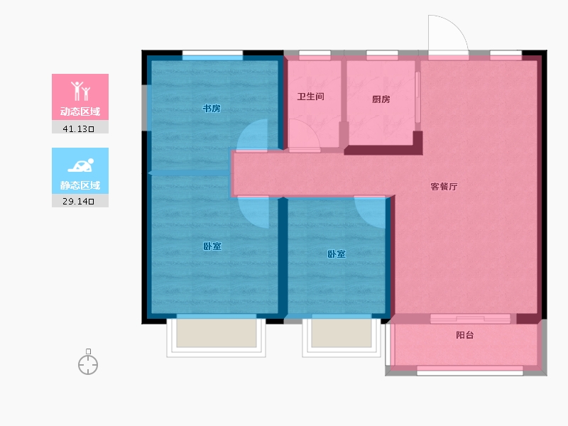 湖北省-武汉市-锦绣江城-62.27-户型库-动静分区