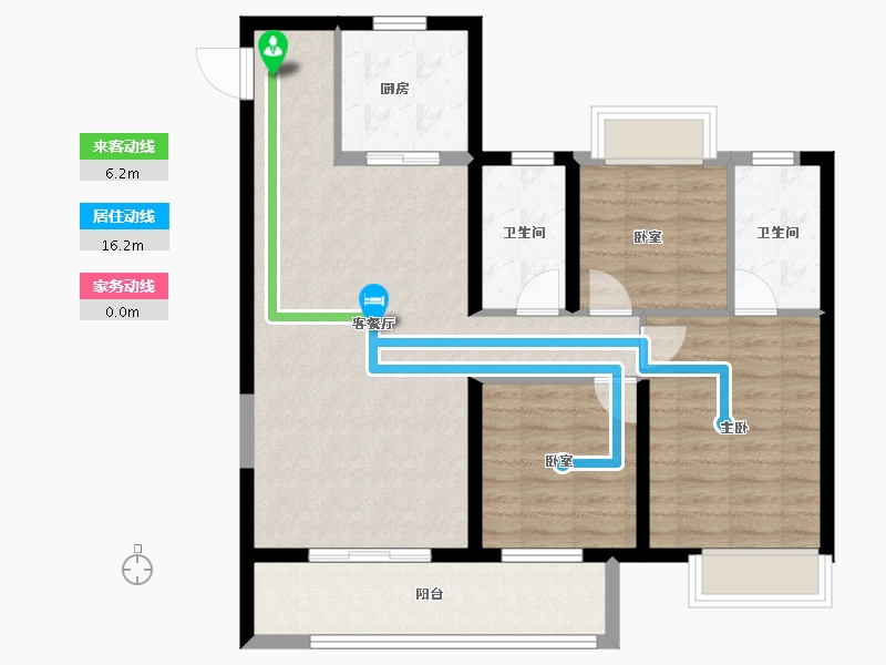 湖北省-武汉市-佳兆业滨江新城-89.71-户型库-动静线