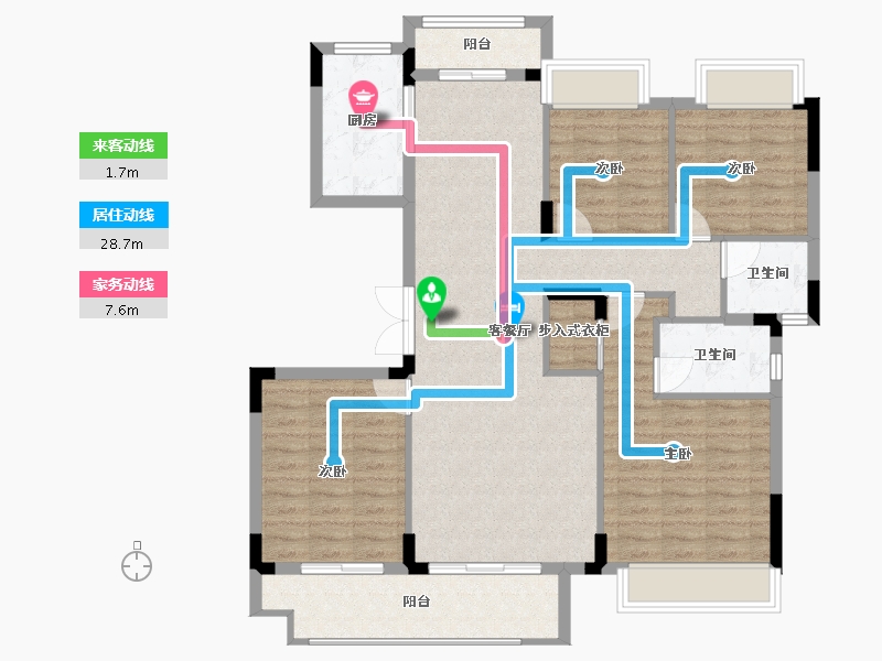 湖北省-武汉市-融侨方圆-110.07-户型库-动静线