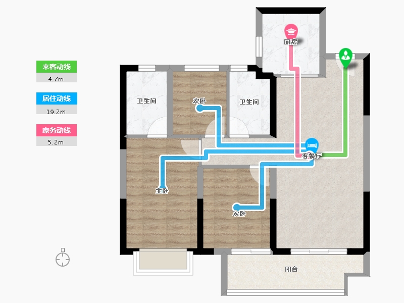 湖北省-武汉市-融创首创国际智慧生态城市-78.67-户型库-动静线