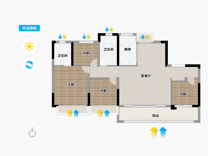 浙江省-温州市-璀璨·天瑞锦园-112.19-户型库-采光通风